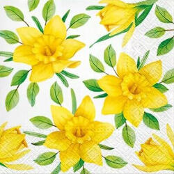 PAW - Törlőkendő L 33x33cm Yellow Daffodils