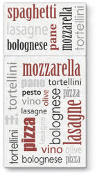 PAW - AIRLAID evőeszköz táskák 40x40cm Italian Food Bordeaux, 25 db/csomag