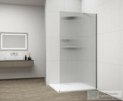 SAPHO ESCA CHROME Walk-in zuhanyfal, falra szerelhető, flutes üveg, 1400 mm (ES1314-01) (ES1314-01)