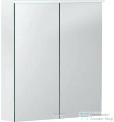 Geberit OPTION BASIC 60x67, 7 cm-es 2 ajtós tükrös szekrény LED világítással, matt fehér 500.273. 00.1 (500273001)