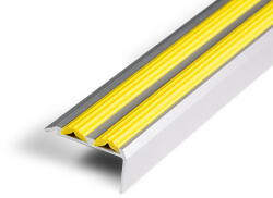 AVFloor Lépcső élvédő gumírozott csúszásmentesítő sarokprofil 90 cm sárga
