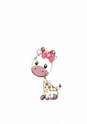  Babastar mintás textil pelenka 1db-os - It's a girl ! zsiráf - babastar
