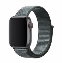 Apple Watch 1-6, SE (38 / 40 mm) / Watch 7-8 (41 mm), textíl pótszíj, szilikon keret, állítható, Devia Delux Sport3, sötétszürke - pixato