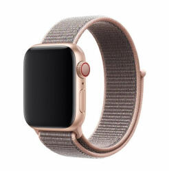 Apple Watch 1-6, SE (42 / 44 mm) / Watch 7-8 (45 mm) / Watch Ultra (49 mm), textíl pótszíj, szilikon keret, állítható, Devia Delux Sport3, vörösarany