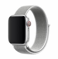 Apple Watch 1-6, SE (38 / 40 mm) / Watch 7-8 (41 mm), textíl pótszíj, szilikon keret, állítható, Devia Delux Sport3, szürke
