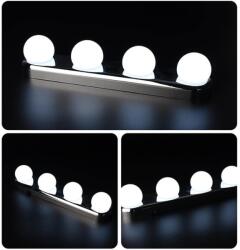 Home and Mode 4 LED-es öntapadós elemes Smink Tükörvilágítás, fehér (109500070)
