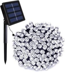 ProGarden 100 LED-es napelemes kerti fényfüzér, hideg fehér, 10 m (CZ6540090)