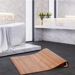 HomeandMode Bambusz csúszásmentes fürdőszobai kádkilépő szőnyeg, 50 x 80 cm, Natúr (HZ1991100)
