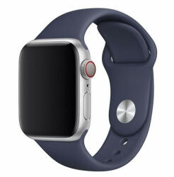 Apple Watch 1-6, SE (38 / 40 mm) / Watch 7-8 (41 mm), szilikon pótszíj, állítható, Devia Delux Sport, sötétkék - tok-shop