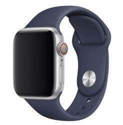 Apple Watch 1-6, SE (38 / 40 mm) / Watch 7-8 (41 mm), szilikon pótszíj, állítható, Devia Delux Sport, sötétkék