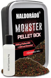 Haldorádó Monster pellet box pellet mix + aroma, fűszeres máj, színes, ezüst, 400 g (HD30055)
