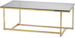 Art-Pol Design arany fém asztal, 8mm üveg asztallap 45x120x60cm (131321)