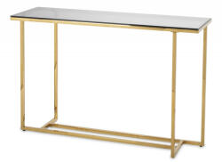 Art-Pol Design arany fém asztal, 8mm üveg asztallap 78x120x40cm (131320)