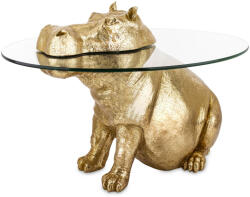 Art-Pol Design arany viziló asztal váz, üveg asztallap 45x65x50cm (162848)