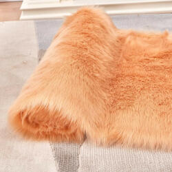 Topspitgo Műszőrme Szőnyeg - Karamellbarna, 60x90 cm, Puha Dekor Szőnyeg Hálószobába vagy Nappaliba