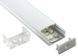 LEDmaster Felületre szerelhető aluprofil opál fedéllel dupla soros 2 méteres szál (LP103)