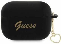Guess Silicone Charm Heart Collection AirPods Pro 2 tok (fekete)