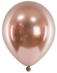 Partydeco Latex lufi 18" (45cm-es) - Chrome, Glossy Rosegold latex lufi, 5db (LUFI876751)