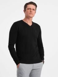  OMBRE Férfi klasszikus pulóver Launcebuz fekete L