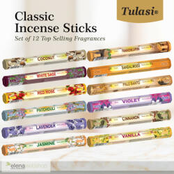 Tulasi Klasszikus Füstölő Ajándékcsomag 12 illat