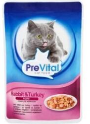 PreVital Hrana Umeda Pentru Pisici, Prevital, Cu Iepure Si Curcan In Jeleu, 100 g