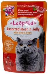 Leopold Hrana Umeda Pentru Pisici, Carne Asortata De Miel Si Inima In Jeleu, 100 g