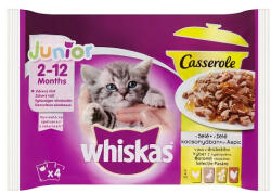Whiskas Hrana Umeda pentru Pisici Junior, Pui in Aspic, Casserole, 4 x 85 g