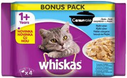 Whiskas Hrana Umeda pentru Pisici Meniu cu Peste in Aspic, Casserole, 4 x 85 g
