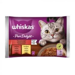 Whiskas Hrana Umeda Pentru Pisici, Whiskas Pure Delight Adult, Cu Vita/Pui, 4x85 g