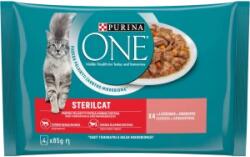 ONE Hrana Umeda Purina One pentru Pisici Sterilizate, cu Somon si Morcovi, 4 x 85 g
