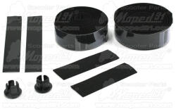  kormányszalag BASIC, 30x1800x2, 5mm, csomag tartalma: 2 szalag, 2 dugó és 2 ragasztószalag, fekete színű