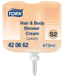 Tork Folyékony szappan, 475 ml, S2 rendszer, TORK "Mini Luxury", tusoláshoz és hajmosáshoz (KHH795) - officesprint