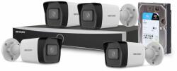 HikVision Sistem supraveghere IP exterior basic Hikvision 4EXTIR30-4MP-V2-HDD, 4 camere, 4 MP, IR 30 m, 2.8 mm, PoE, HDD 1 TB (SIS-HK-IP-4EXTIR30-4MP-V2-HDD)