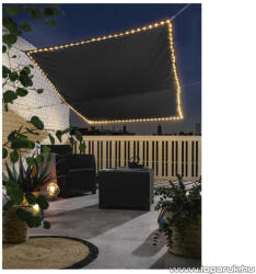 Livarno Home HG09936 LED-es napvitorla, árnyékolóvászon, 128 db meleg fehér LED-el, IP44, 300 x 200 cm, antracit szürke