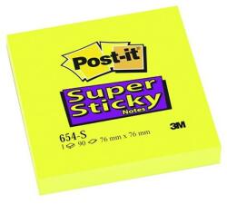 Post-it Öntapadós jegyzet 3M Post-it 76x76mm Super Sticky 12x90 lap