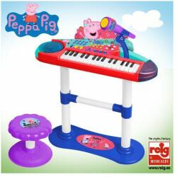 Reig Musicales Keyboard electronic cu microfon si scaunel Peppa Pig (RG2353) - ookee Instrument muzical de jucarie
