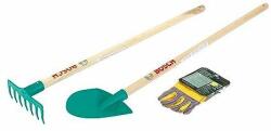 Klein Set scule de jucarie gradina copii, lopata, grebla si manusi, BOSCH, Klein 2712 (TK2712) Set bricolaj copii