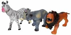 UP Int'l Set 3 figurine din cauciuc animale salbatice, Zebra Elefant Leu, 22 - 26 cm (UP26698ZEL) Figurina