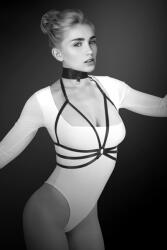 CINDERELLA Harness de Piept Julia, Benzi Elastice Reglabile, Negru