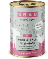 Grau GRAU Gourmet fără cereale 6 x 400 g - Pui & vițel