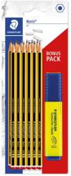STAEDTLER Bleistifte HB Noris 120 Big Pack + 1 Textmarker retail (120 BK12P1) (120 BK12P1)