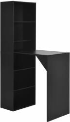 vidaXL fekete bárasztal szekrénnyel 115 x 59 x 200 cm (280228) - vidaxl