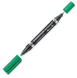 STAEDTLER Lumocolor Duo 0.6/1.5mm Alkoholos marker - Zöld (10db/csomag) (348-5) (348-5)