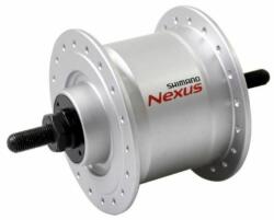Shimano Nexus DH-C3000-2N dinamós első kerékagy (agydinamó), 36H, csavaros, felnifékes, 6V, 2, 4W, ezüst színű, OEM kiszerelés