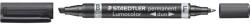 STAEDTLER Zweispitzmarker Lumocolor perm schwarz 10 Stück (348 B-9) (348 B-9)