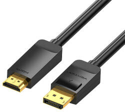 Vention DisplayPort-HDMI 4K kábel 3 m Vention HAGBI fekete