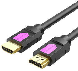 Lention HDMI 4K nagy sebességű HDMI-kábel, 1 m fekete (CB-VC-HH20-P2-1M-BLK)