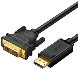 UGREEN DisplayPort-DVI kábel UGREEN DP103, FullHD, egyirányú, 1, 5 m fekete (10243)