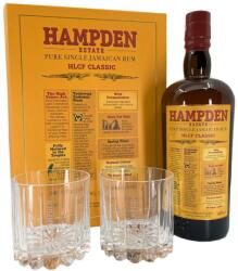 Hampden HLCF Classic rum (Overproof) díszdobozban 2 pohárral (0, 7L / 60%) - ginnet