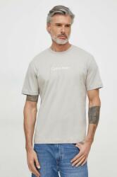 Calvin Klein pamut póló szürke, férfi, mintás - szürke L